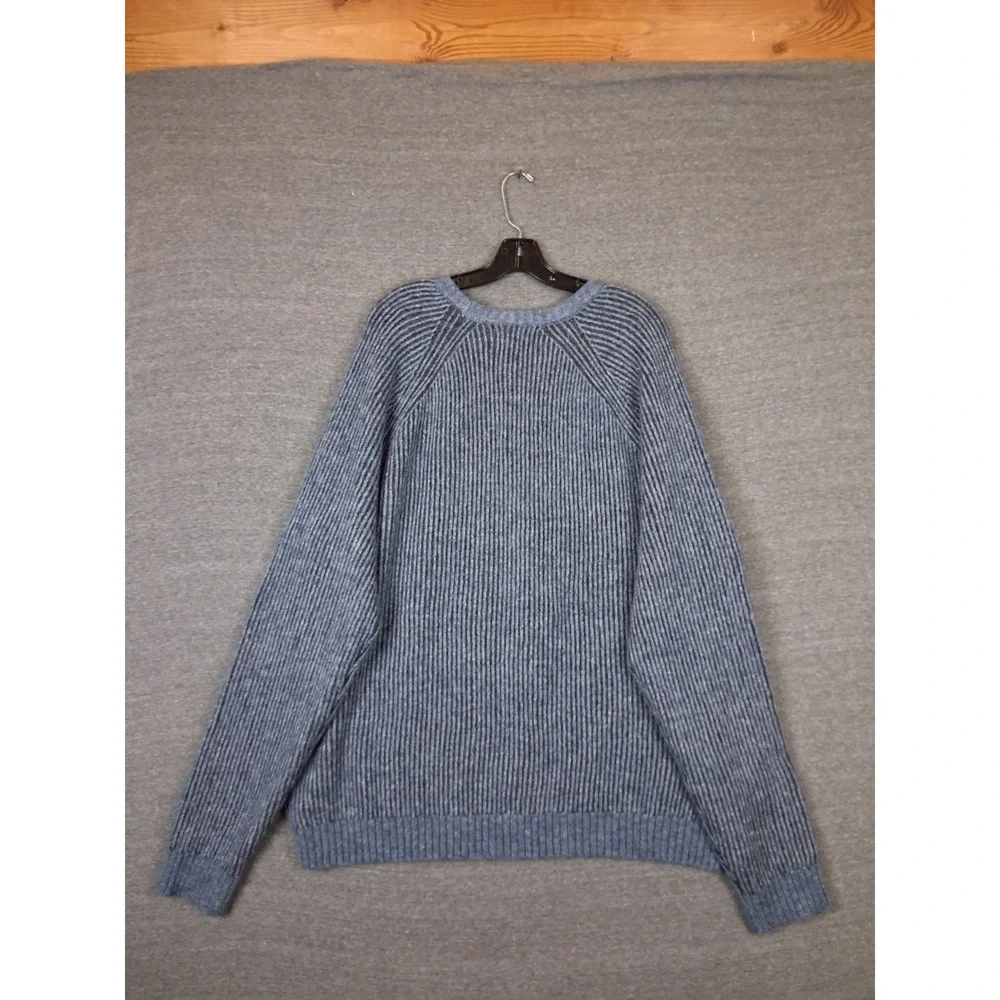 New Old Navy Mens Sweater 2XL Blue Rib Soft Pullover Wool Blend Casual Classic‎
